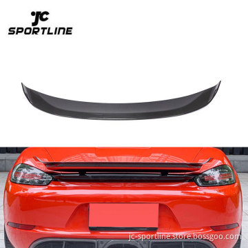 Porsche 718 (982) Boxster Dry Carbon Fiber Rear Trunk Spoiler Boot Wing Lip 2016-2021